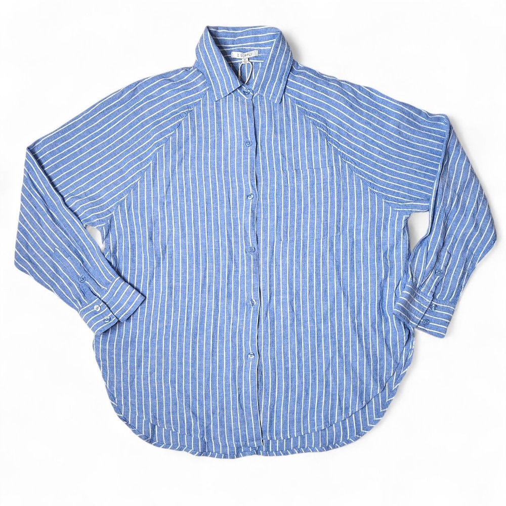 *NWT* Z SUPPLY Linen Button down "The Perfect Line Top" Sz. XS